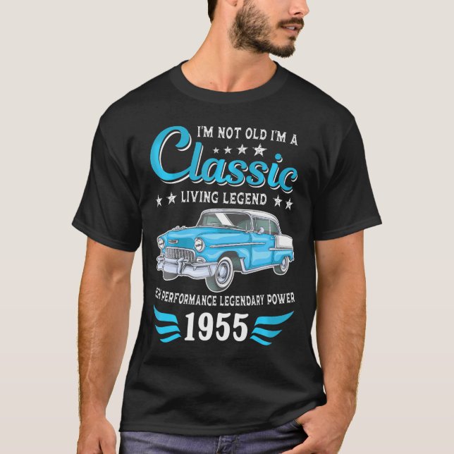 1955 års födelseregistrering av äggceller födda 19 t shirt (Framsida)