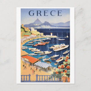 1955: Atens Castella Travel Poster-bukten i Aten Vykort