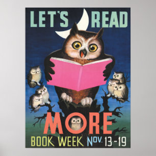 1955 Barns Bok-vecka Poster