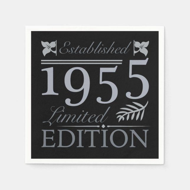 1955 Begränsad utgåva 70 födelsedagar Pappersservett (Framsidan)