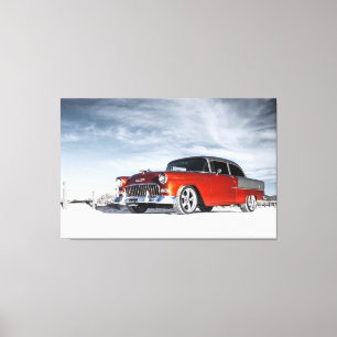 1955 beställnings- Chevrolet Bel Air Canvastryck