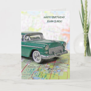 1955 bil på väg Karta Kort