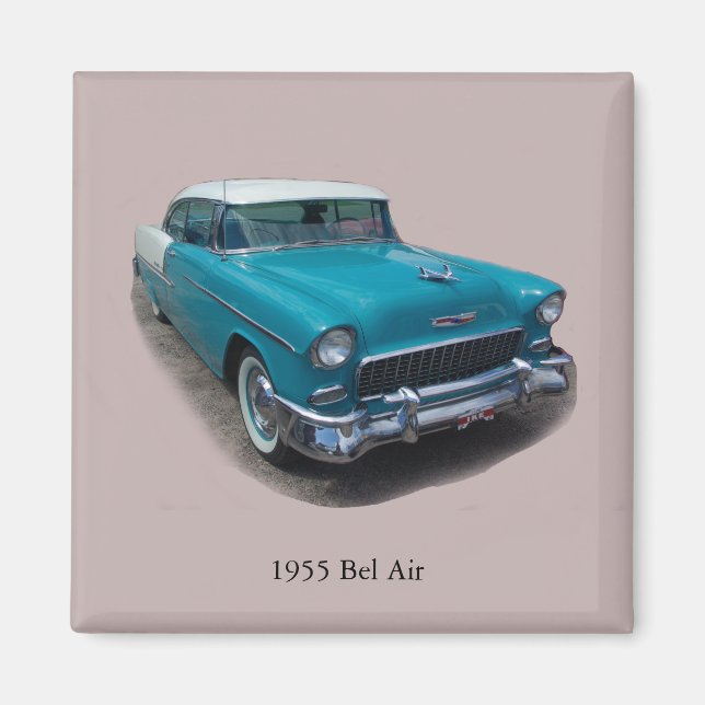 1955 Blå/Vit Bel Luft-magnet Magnet (Framsidan)