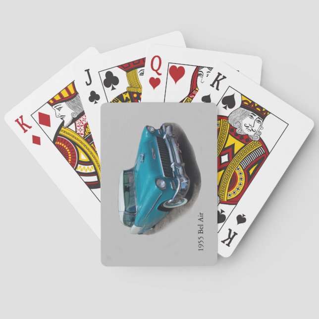 1955-blått Bel Luft-spelkort Casinokort (Baksidan)