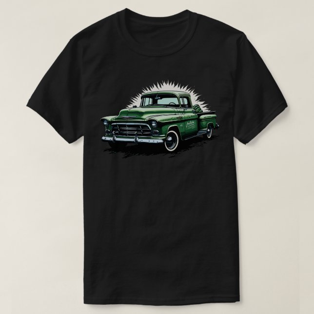 1955 Chevrolet 3100 pickup T Shirt (Design framsida)