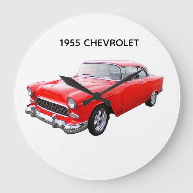 1955 chevrolet car  clock stor klocka (Framsida)