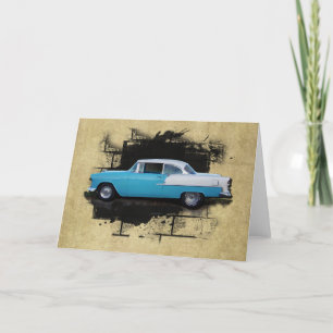 1955 Chevy Bel Luft - Classic Cars- Card Kort