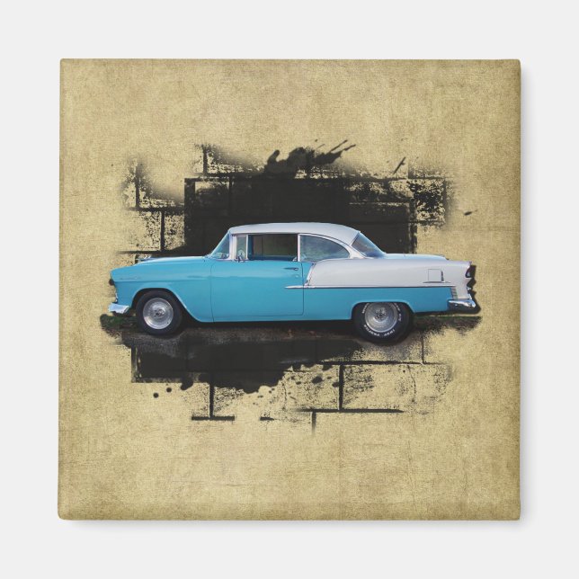 1955 Chevy Bel Luft - Classic Cars- Magnet (Framsidan)