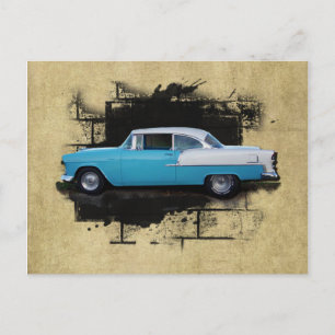 1955 Chevy Bel Luft - Classic Cars- Postcard Vykort