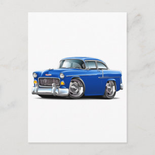 1955 Chevy Belair Blue Car Vykort
