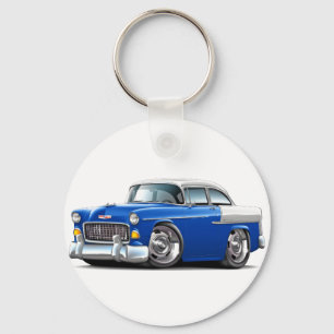 1955 Chevy Belair Blue-White Car Nyckelring