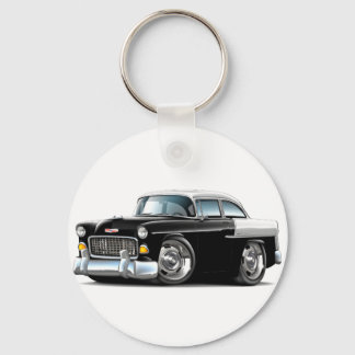 1955 Chevy Belair Svartvit bil Nyckelring