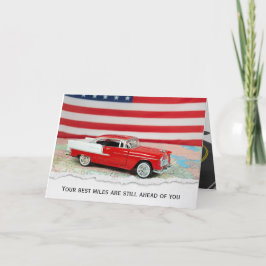 1955 Chevy Car Karta för Pension Kort