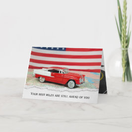 1955 Chevy Car Karta för Pension Kort