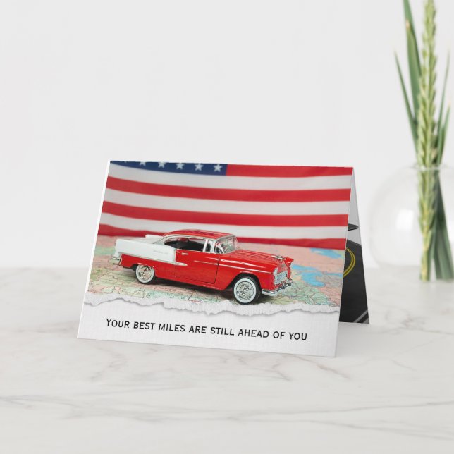 1955 Chevy Car Karta för Pension Kort (Framsida)