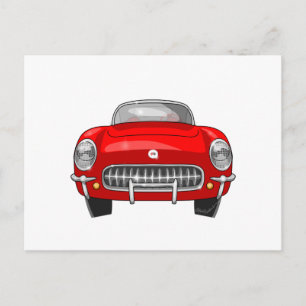 1955 Chevy Corvette Vykort