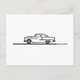1955 Chevy Hardtop Post Vykort