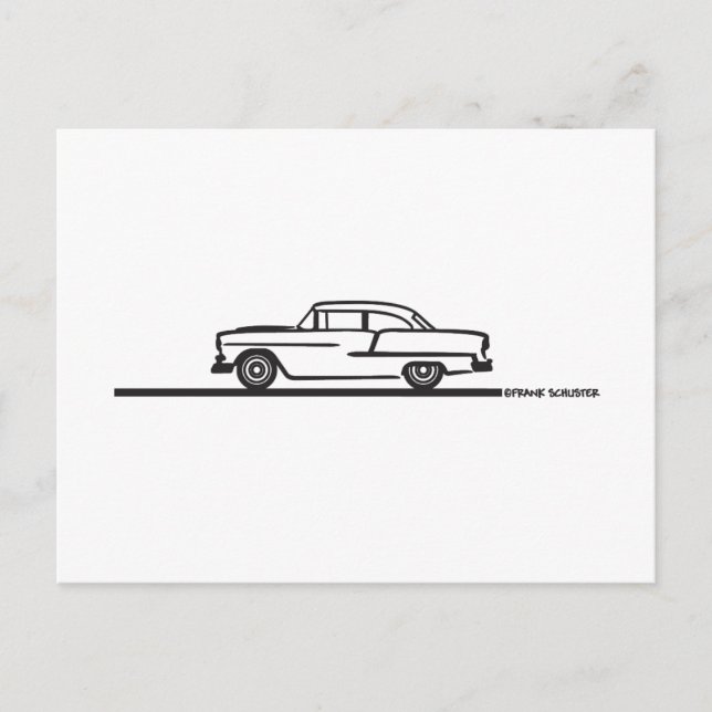 1955 Chevy Hardtop Post Vykort (Framsida)