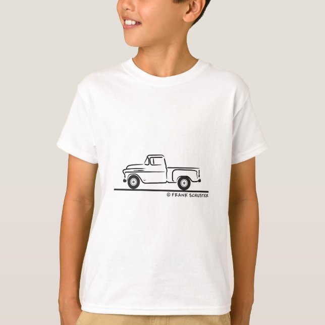 1955 Chevy Lastbil T-shirt (Framsida)