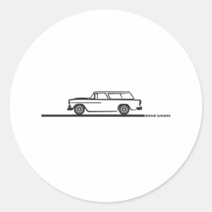 1955 Chevy Nomad Runt Klistermärke