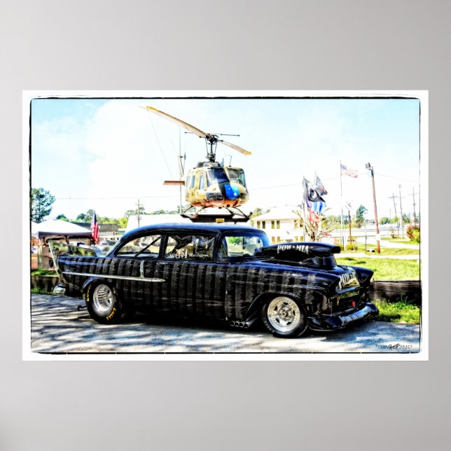 1955 Chevy POW-MIA Tävling bil Poster (Framsidan)