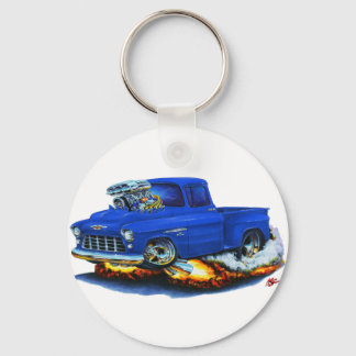 1955 Chevy Stepside Pickup Blue Lastbil Nyckelring