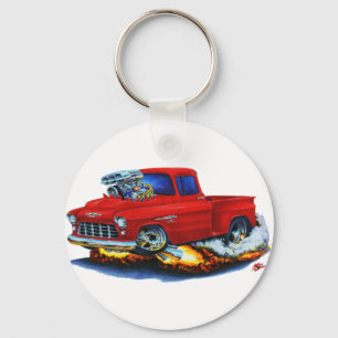 1955 Chevy Stepside Pickup Red Lastbil Nyckelring