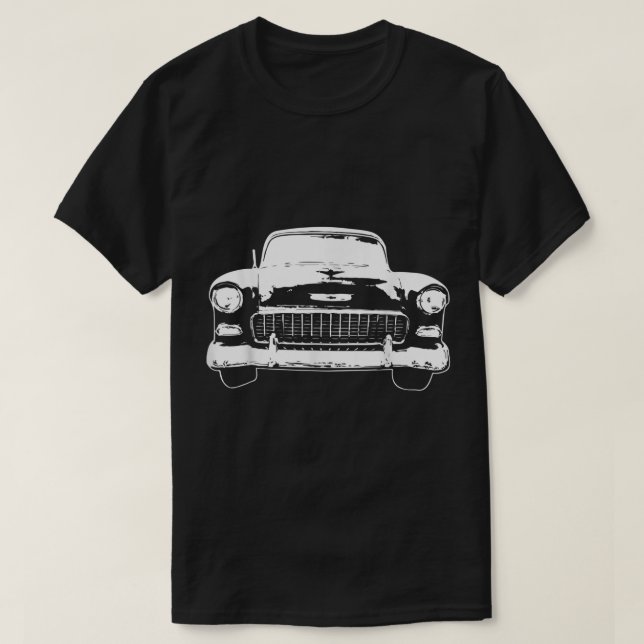1955 Classic Car Silhouette T Shirt (Design framsida)