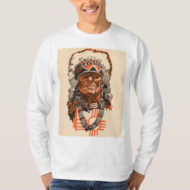 1955 Indisk chef från Billy the Kid (UK) tecknads Tee Shirt (Framsida)