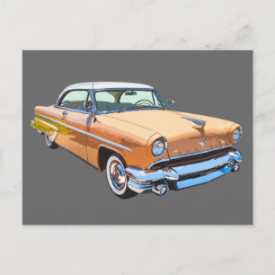 1955 Lincoln Capri Luxury Car Vykort