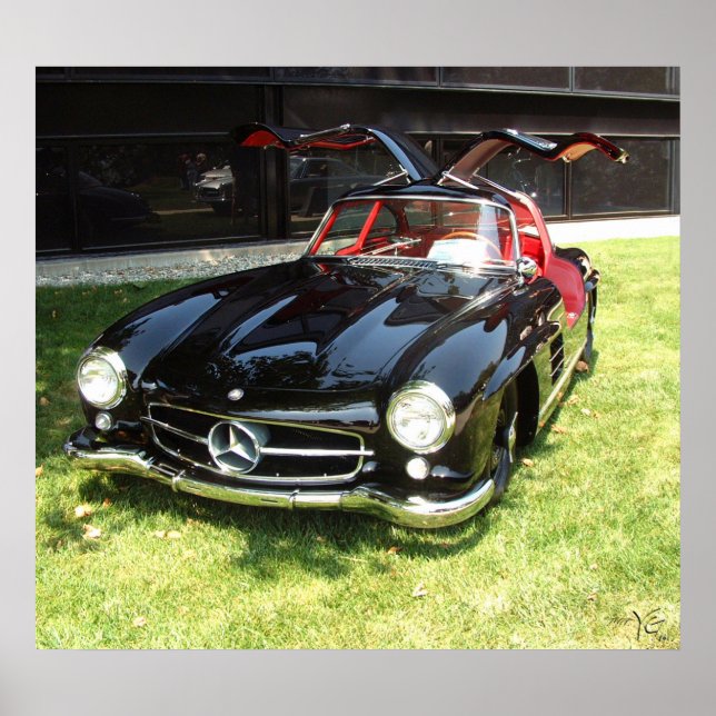 1955 Mercedes Benz 300SL Gullwing Poster (Framsidan)