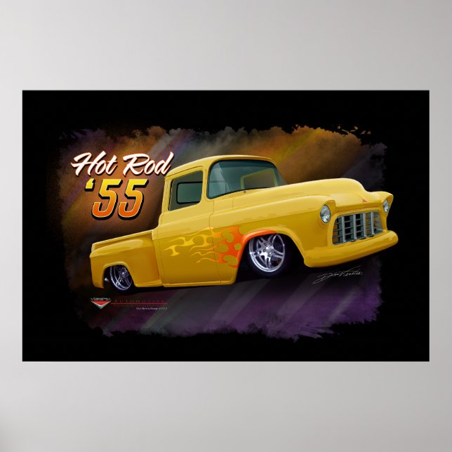 1955 poster av Chevy lastbil (Framsidan)