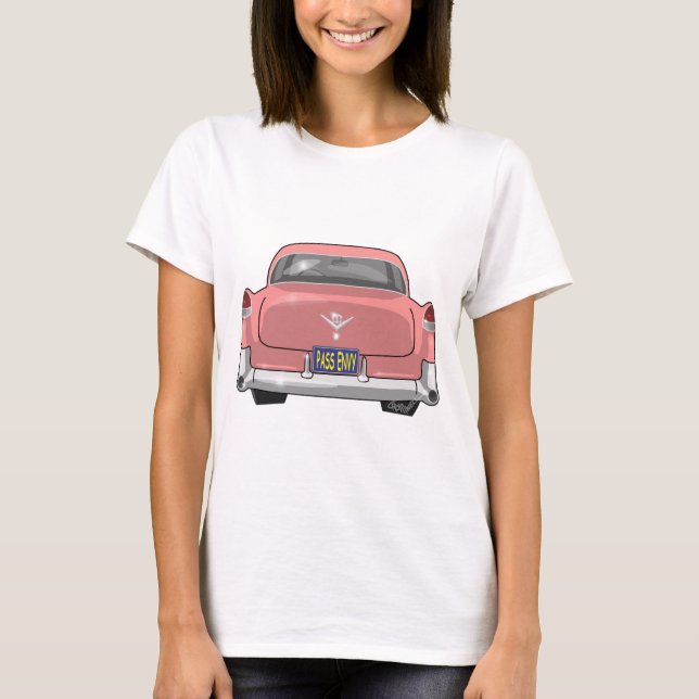 1955 rosor Cadillac Tee Shirt (Framsida)