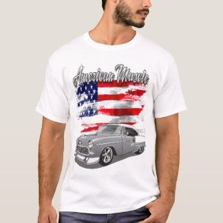 1955 Silver Grått och Vita Bel Luft Amerikanska mu T Shirt