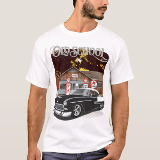 1955 Svartvit bel Luft Old school Shirt T Shirt