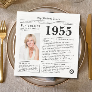 1955 Tidningen Birthday Trivia Pappersservett