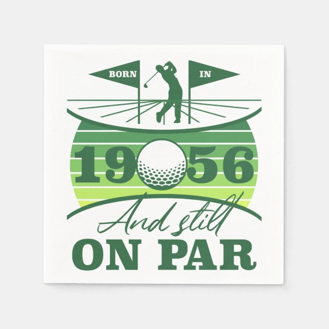1956 70-årsdag Golfälskare Pappersservett (Framsidan)