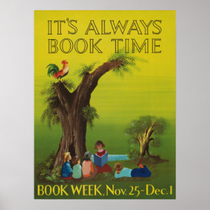 1956 Barns Bok-vecka Poster