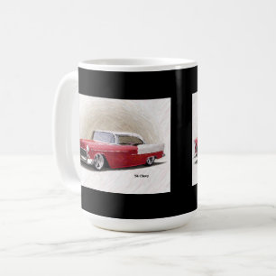 1956 Chevy Röd Vit Digital konst Mugg