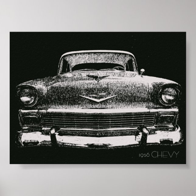 1956 CHEVY SKETCH POSTER (Framsidan)