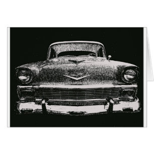 1956 CHEVY SKISSAR HÄLSNINGSKORT