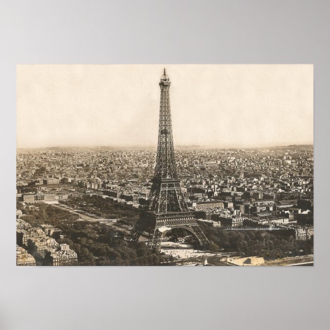 1956 Eiffel Torn Bild Postcard~Paris Poster (Framsidan)