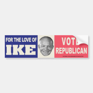 1956 IKE röstar den republikanska Bildekal