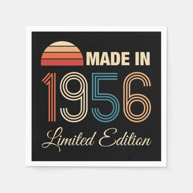 1956 Limited Edition 70-årsdag Pappersservett (Framsidan)
