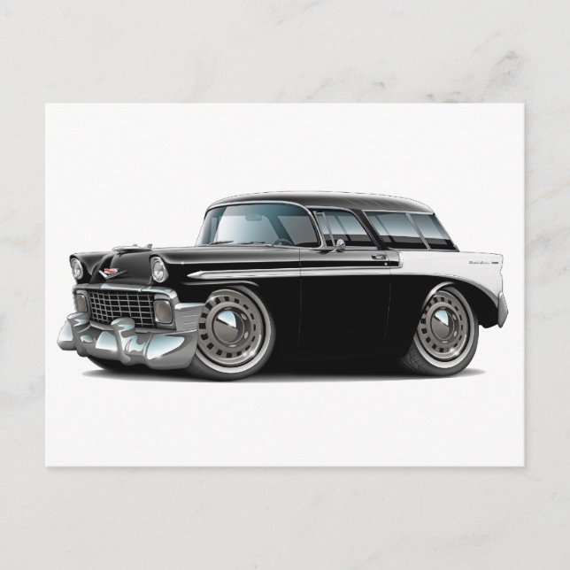 1956 Nomad Svartvit bil Vykort (Framsida)