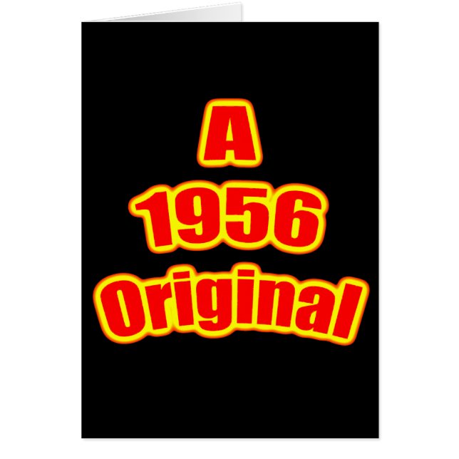 1956 original- röda Blk Hälsningskort (Framsidan)