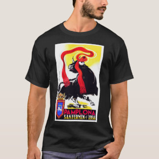 1956 Pamplona Spain Running of the Bulls Poster Cl T Shirt