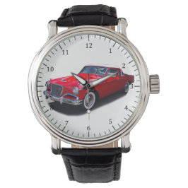 1956 röd klassisk bilur armbandsur