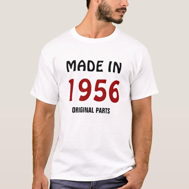 1956: T-shirt tillverkad 1956, originaldelar (Framsida)
