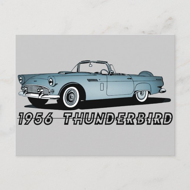 1956 Thunderbird Vykort (Framsida)